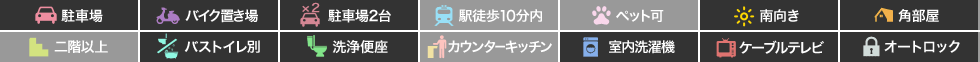 プロヌーブ北矢三A棟 101の特徴アイコン