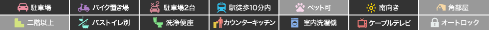 サンライズ 105の特徴アイコン