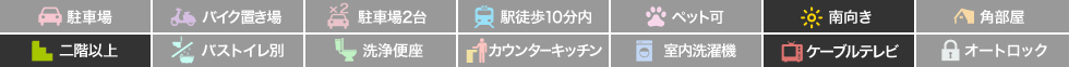 カーサルミナス 201の特徴アイコン