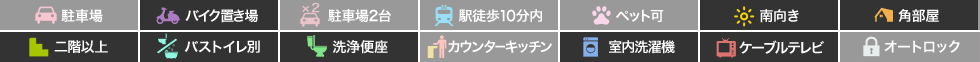 南庄町 マンション 1K 303の特徴アイコン