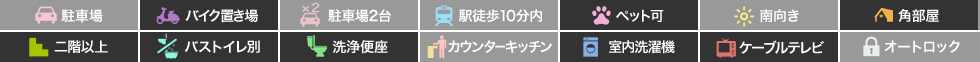 八万町 マンション 1LDK 301の特徴アイコン