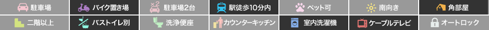 フルハウス 105の特徴アイコン