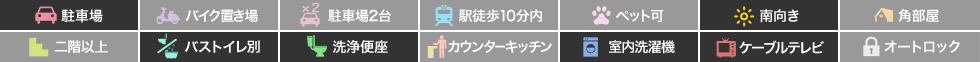 アビテ雅 A 102の特徴アイコン