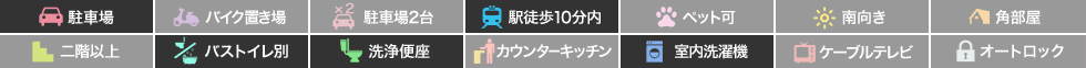 ミル・フルール 102の特徴アイコン