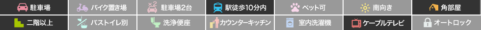 中昭和町 マンション 1K 202の特徴アイコン