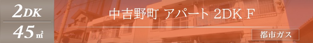 中吉野町 アパート 2DK F表紙