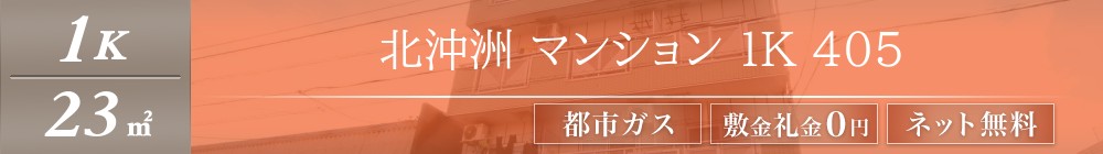 北沖洲 マンション 1K 405表紙