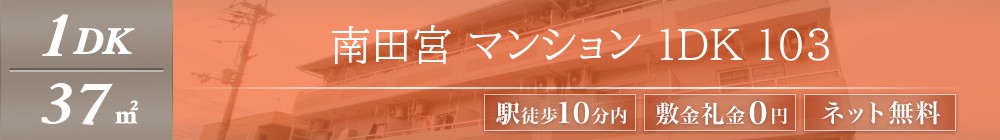 南田宮 マンション 1DK 103表紙