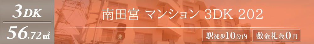 南田宮 マンション 3DK 202表紙