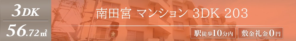 南田宮 マンション 3DK 203表紙