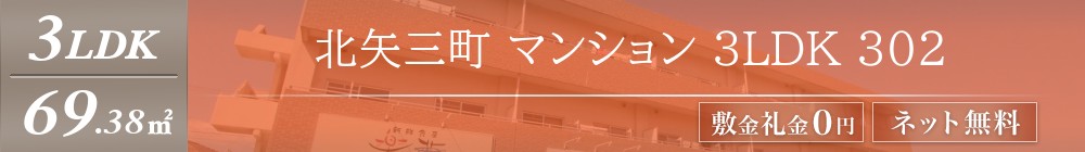 北矢三町 マンション 3LDK 302表紙