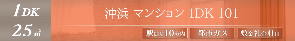 沖浜 マンション 1DK 101表紙