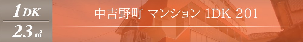 中吉野町 マンション 1DK 201表紙