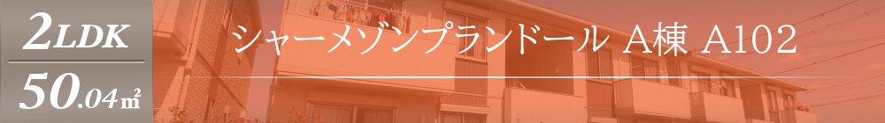 シャーメゾンプランドール A棟 A102表紙