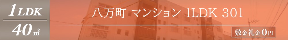 八万町 マンション 1LDK 301表紙