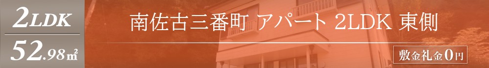 南佐古三番町 アパート 2LDK 東側表紙