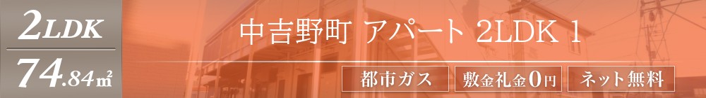 中吉野町 アパート 2LDK 1表紙