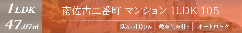 南佐古二番町 マンション 1LDK 105表紙