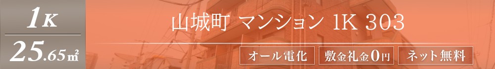山城町 マンション 1K 303表紙