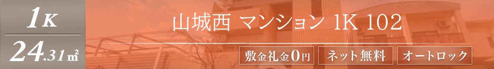 山城西 マンション 1K 102表紙