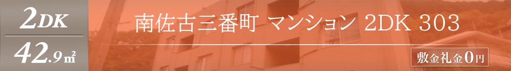 南佐古三番町 マンション 2DK 303表紙