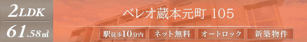 ベレオ蔵本元町 105表紙