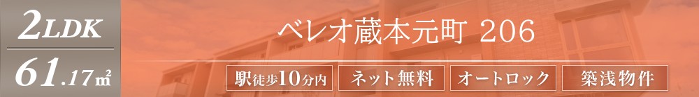 ベレオ蔵本元町 206表紙