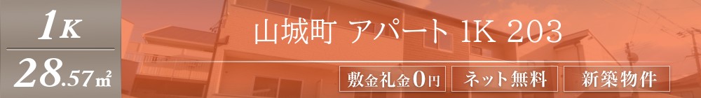 山城町 アパート 1K 203表紙