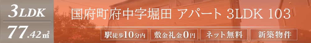 国府町府中字堀田 アパート 3LDK 103表紙