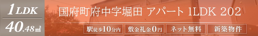国府町府中字堀田 アパート 1LDK 202表紙