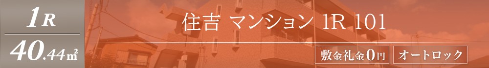 住吉 マンション 1R 101表紙