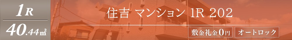 住吉 マンション 1R 202表紙