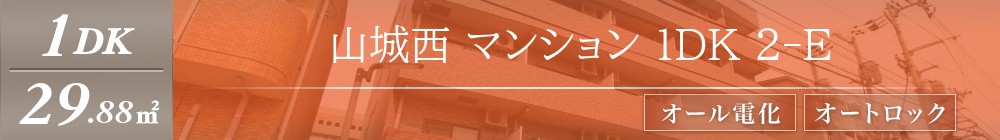 山城西 マンション 1DK 2-E表紙