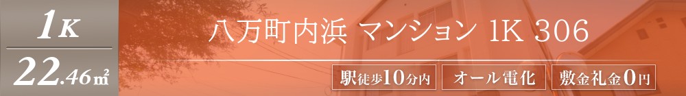 八万町内浜 マンション 1K 306表紙