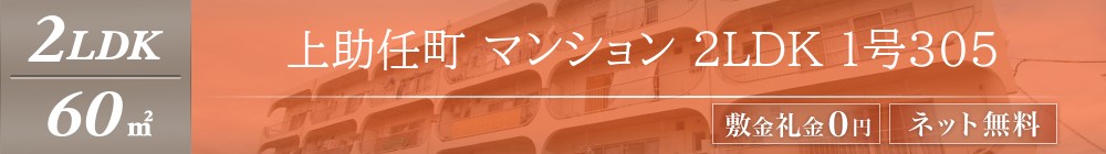 上助任町 マンション 2LDK 1号305表紙