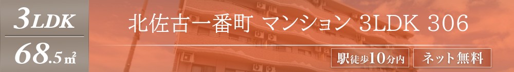 北佐古一番町 マンション 3LDK 306表紙