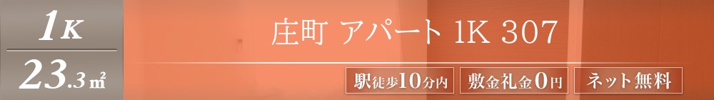 庄町 アパート 1K 307表紙
