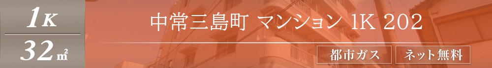 中常三島町 マンション 1K 202表紙