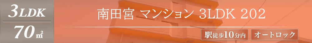 南田宮 マンション 3LDK 202表紙