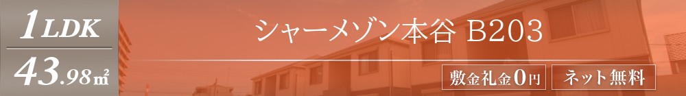 シャーメゾン本谷 B203表紙