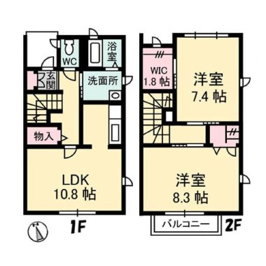 シャーメゾンかちどき橋 102の間取り図