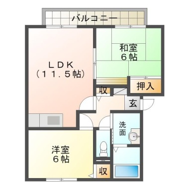 プラザ・ルミエール A105の間取り図