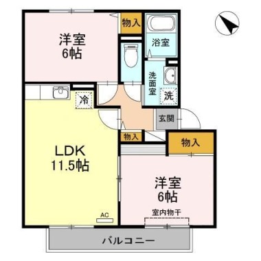 プラザ・ルミエール A202の間取り図