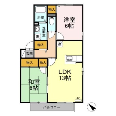 プラザ・ルミエール C203の間取り図