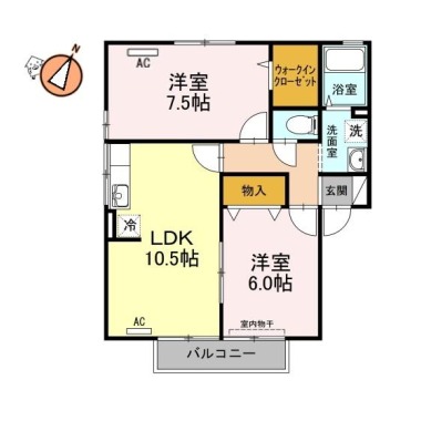 ポルトベール B101の間取り図