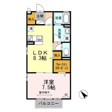 サニーガーデンA棟 A205の間取り図