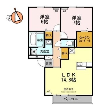 セレーノ弐番館 302の間取り図