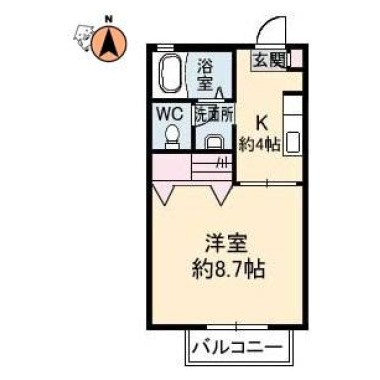 シャーメゾン安宅 202の間取り図