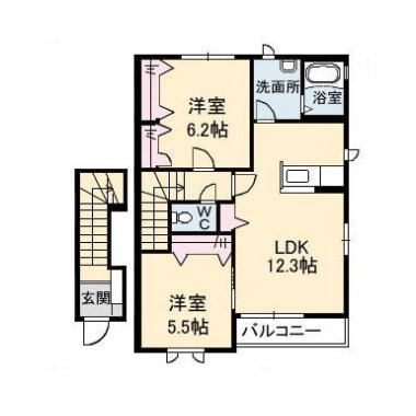 ヒカリハイツA B205の間取り図