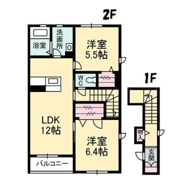プロヌーブ川内 202の間取り図